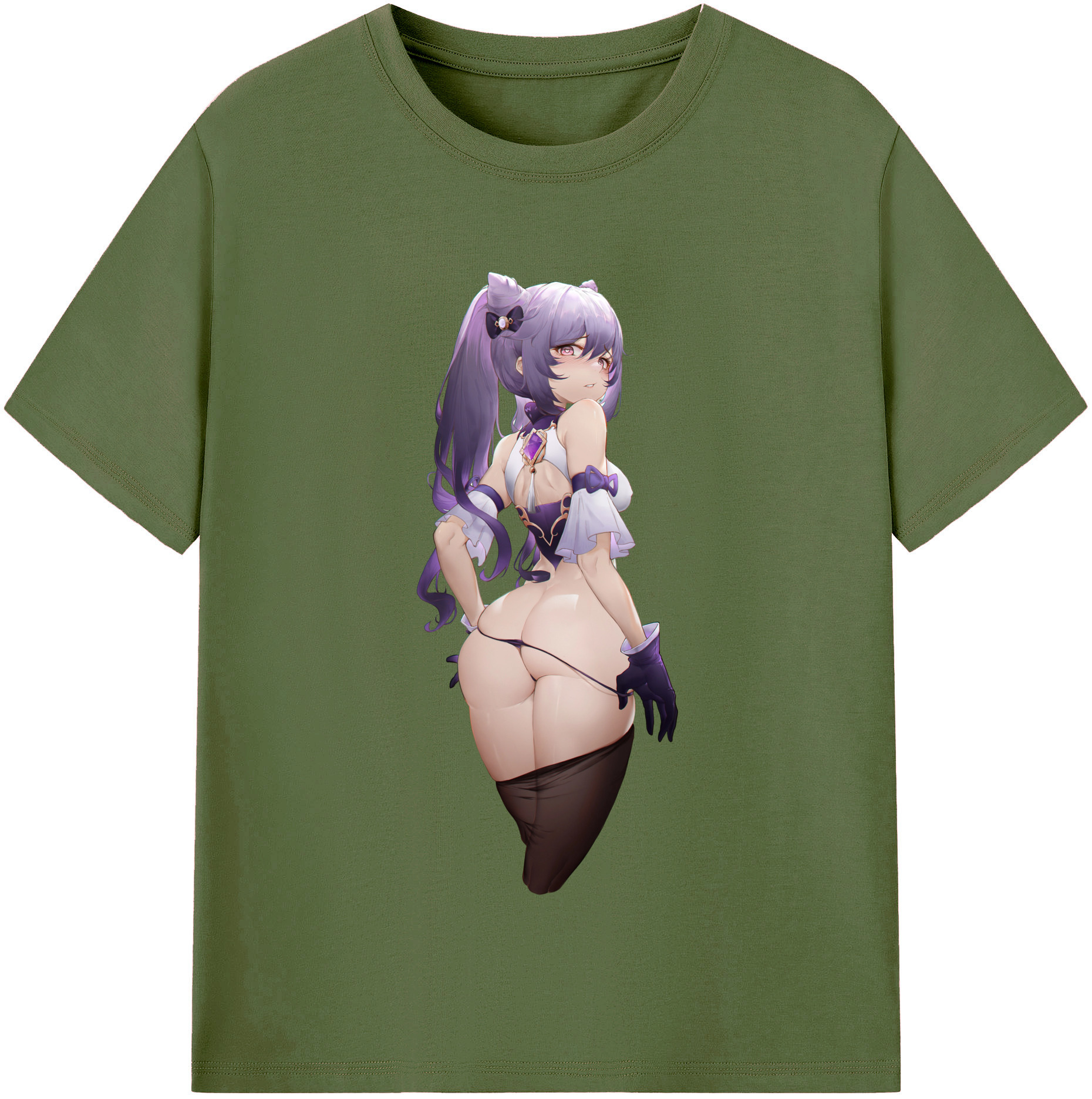 げんし神 刻晴 こくせい genshin Kokusei 綿100％半袖Tシャツ（フロントプリント）